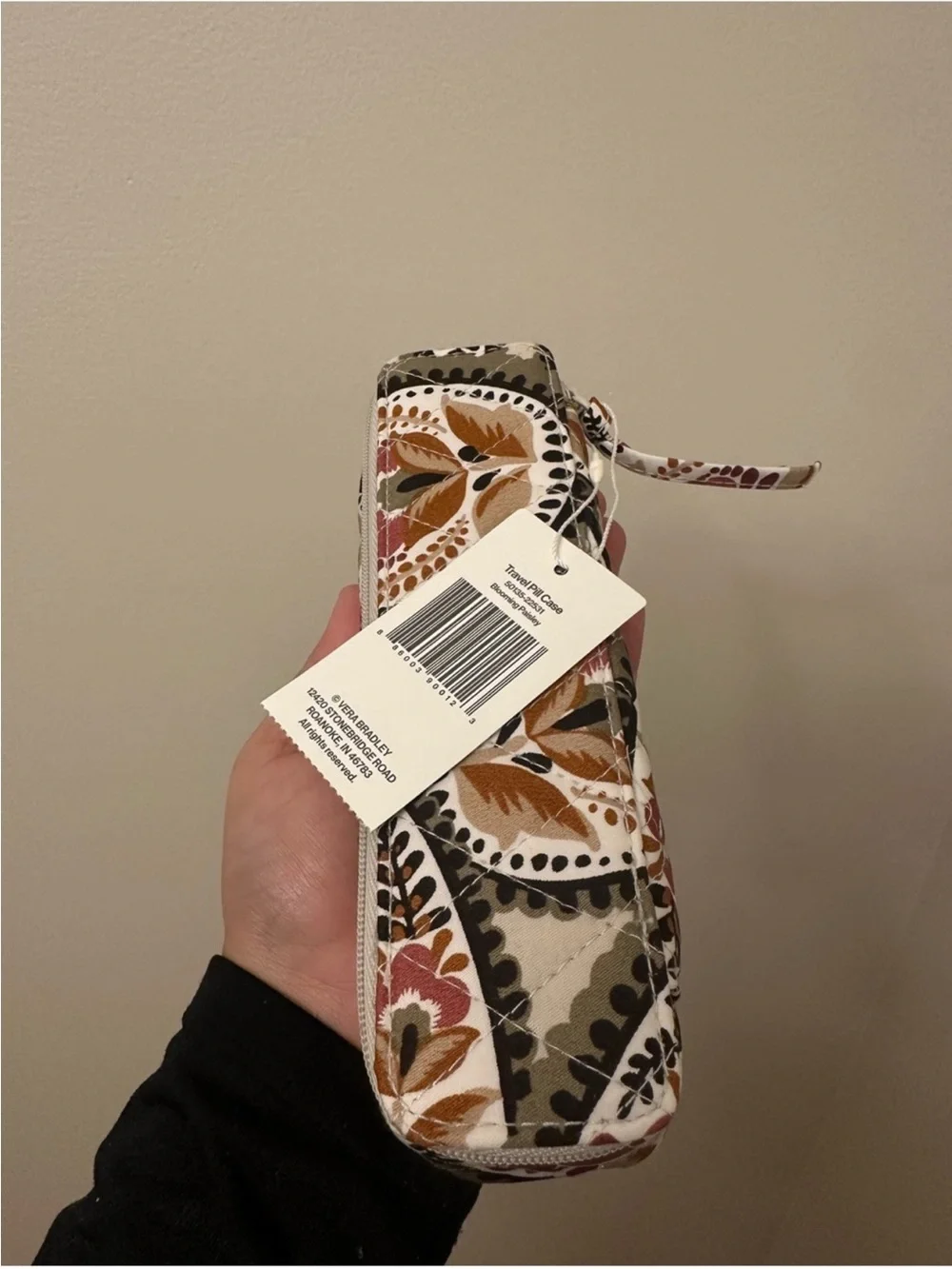 New Vera Bradley Blooming Paisley Multicolor Travel Pill Case Bag